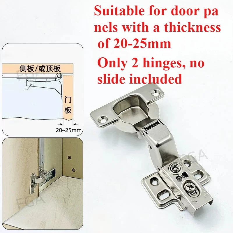 Hidden swing door slide rail Wardrobe wine cabinet TV cabinet door folding track save space Furniture hinge