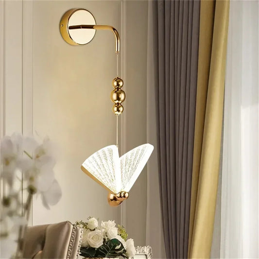 TEMAR Nordic Creative Butterfly Wall Lights Sconces Modern LED Lamps Fixtures Decorative for Home
