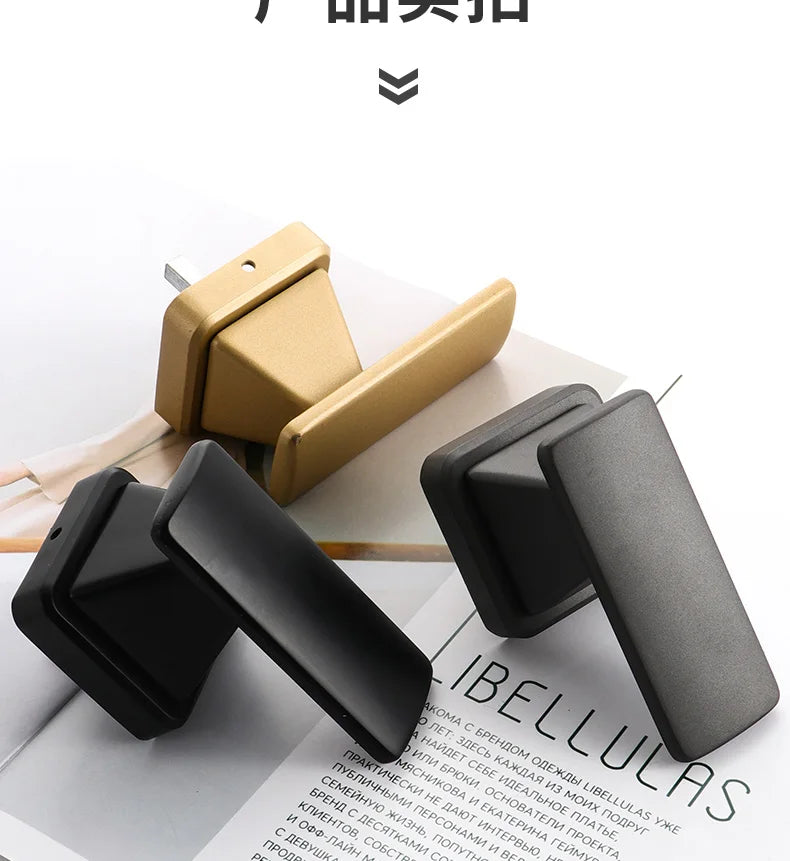Lowest price invisible door handle anti backlock wooden door hidden door single side lock withkey hidden lock furniture hardware
