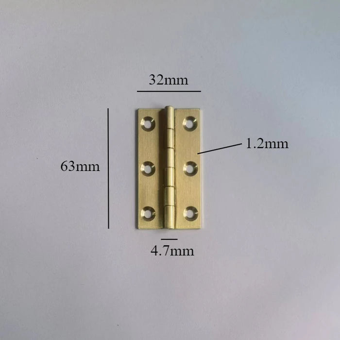10 Pcs/Bag Brushed & Sealed Brass Hinges Jewelry Box Door Kitchen Cabinet Door Copper Hinges Small Box Exquisite Hinges