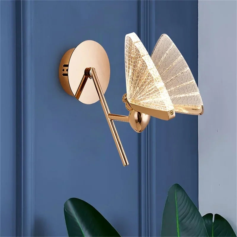 TEMAR Nordic Creative Butterfly Wall Lights Sconces Modern LED Lamps Fixtures Decorative for Home