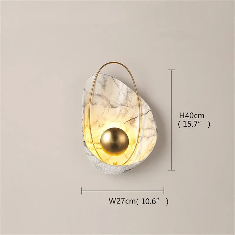 DEBBY Nordic Creative Wall Light Sconces Modern LED Lamp Pearl Shade Fixtures for Home Living Room