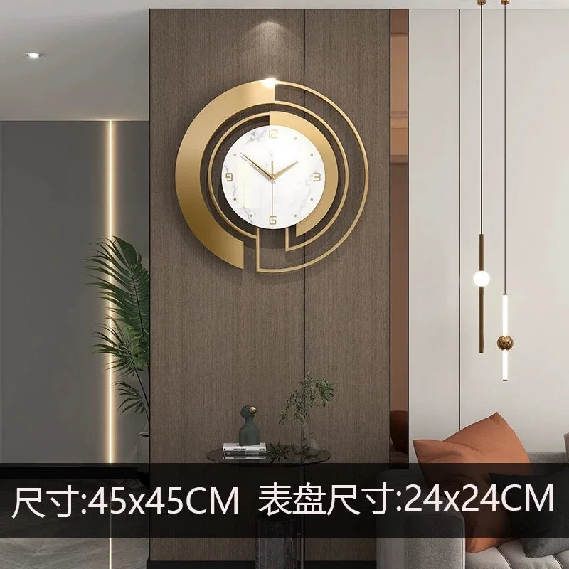 Wall Clock Living Room Light Luxury Fashion Home Decoration Simple Entrance Creative Art Internet Celebrity Clock Wall Hanging