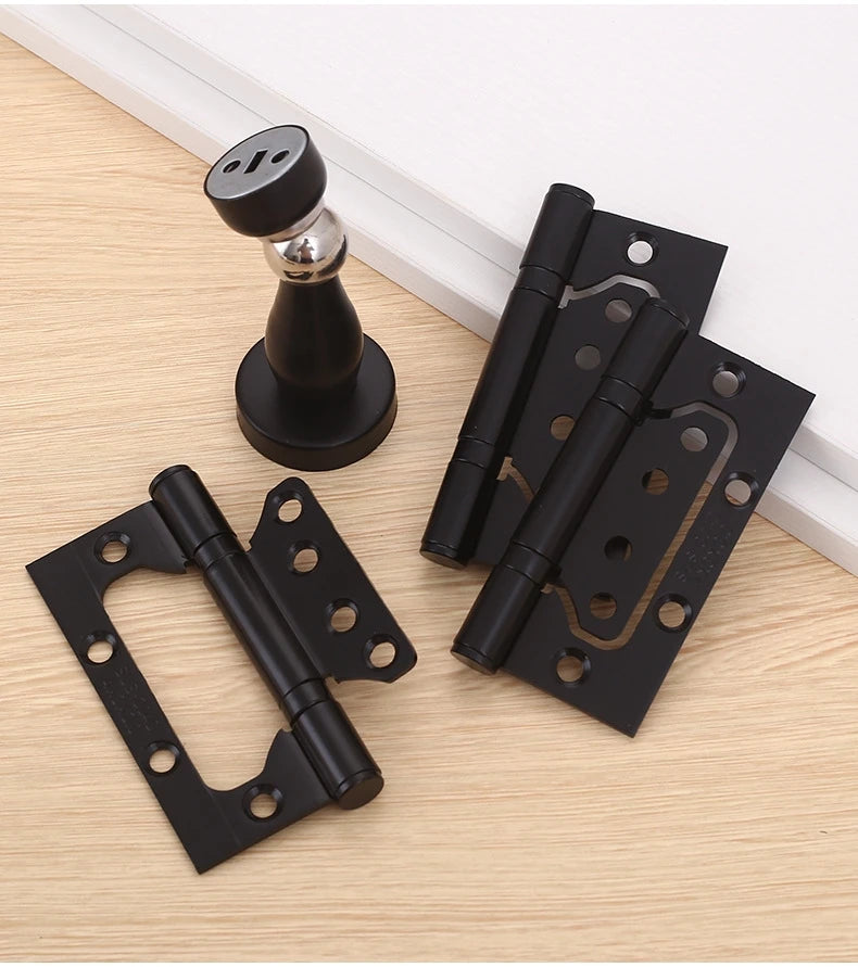 Stainless Steel Parent-Child Hinge, Door Suction Hinge Three-in-one, No Grooves Required, Wooden Door Silent Hinge, Hardware