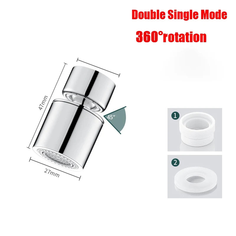 Kitchen Faucet Spray Head Filter Adjustable 360° Rotary Splashback Tap Nozzle Bubbler Kitchen Sink Faucet Aerator Bathroom Fit