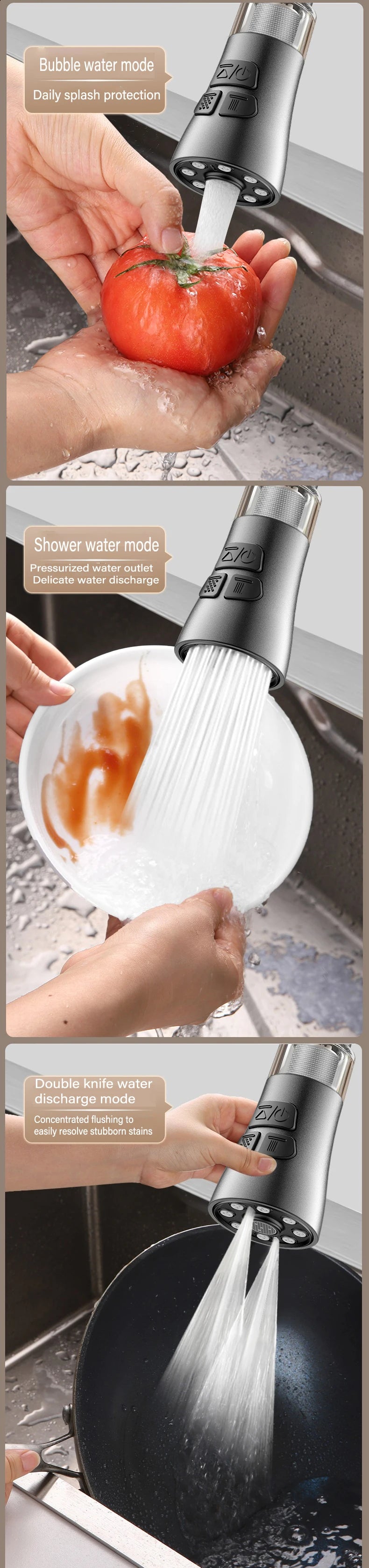 Kitchen Faucet Extender With Filter Function Universal 360° Rotate Aerator Splash Filter Washbasin Faucet Bubbler Nozzle Aerator