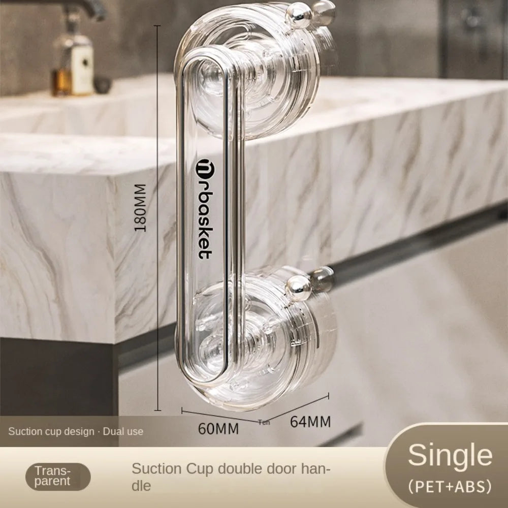 Anti-slip Sliding Door Handle Waterproof Suction Cup Door Handle Bathroom Removable Wardrobe Door Handle