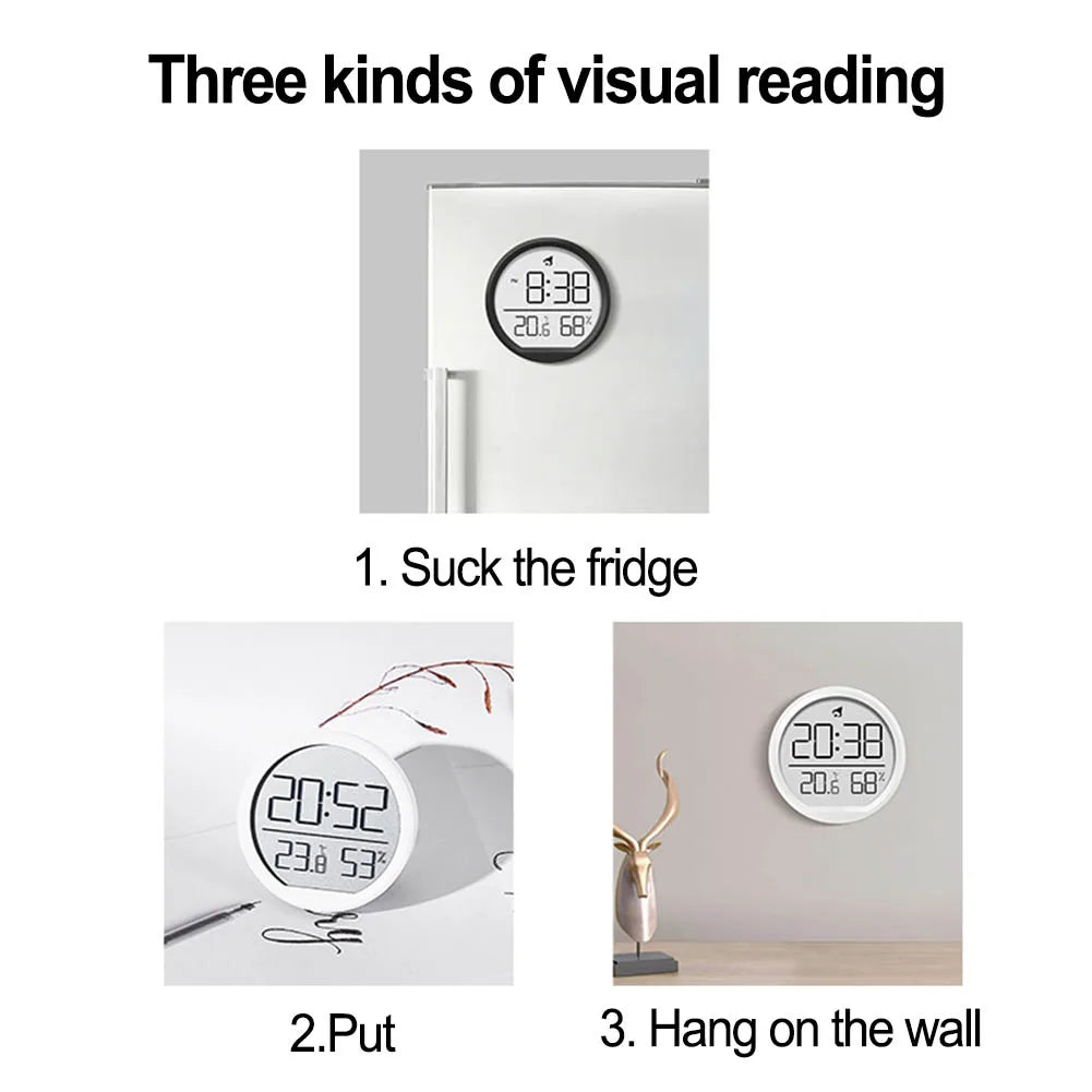 Multi-function Clock Indoor Temperature Humidity Clock Date Display Electronic Alarm Clock Home Wall Mounted Clock