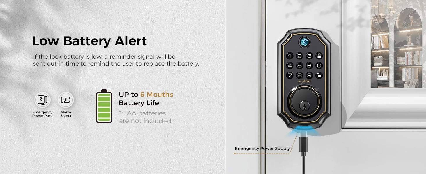 Buy Smart Fingerprint Deadbolt | Secure Keyless Entry – Only $95.65