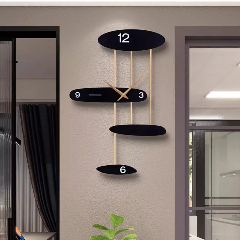 Modern Light Luxury Wall Mounted Clock, Internet Famous Fashion Decoration Watch,creative Home Minimalist and Atmospheric Clock