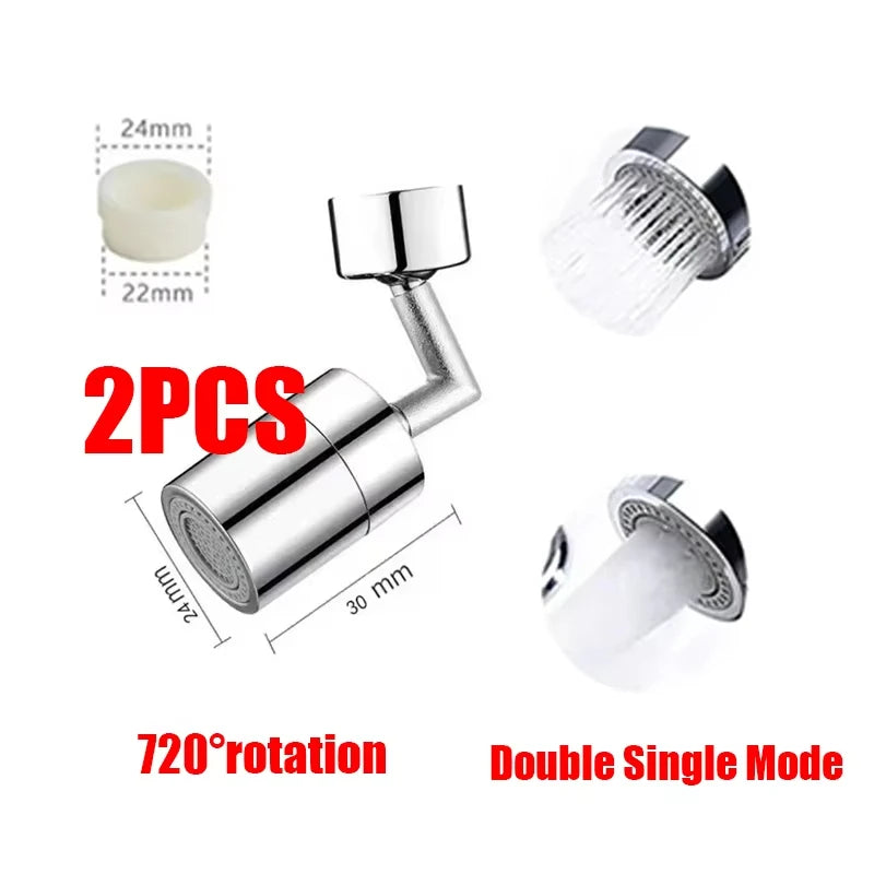 Kitchen Faucet Spray Head Filter Adjustable 360° Rotary Splashback Tap Nozzle Bubbler Kitchen Sink Faucet Aerator Bathroom Fit