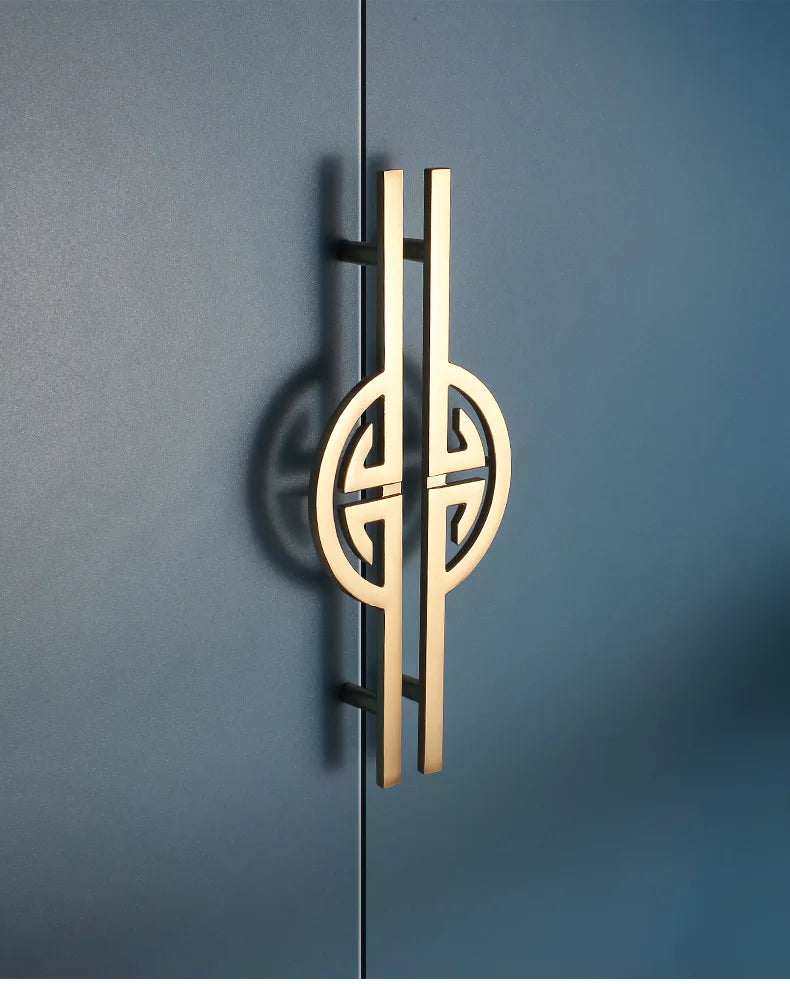 New Chinese Style Handles for Cabinets and Drawers Gloden Shoe Cupboards Bookcase Dresser Wine Cabinet and Wardrobes Handles