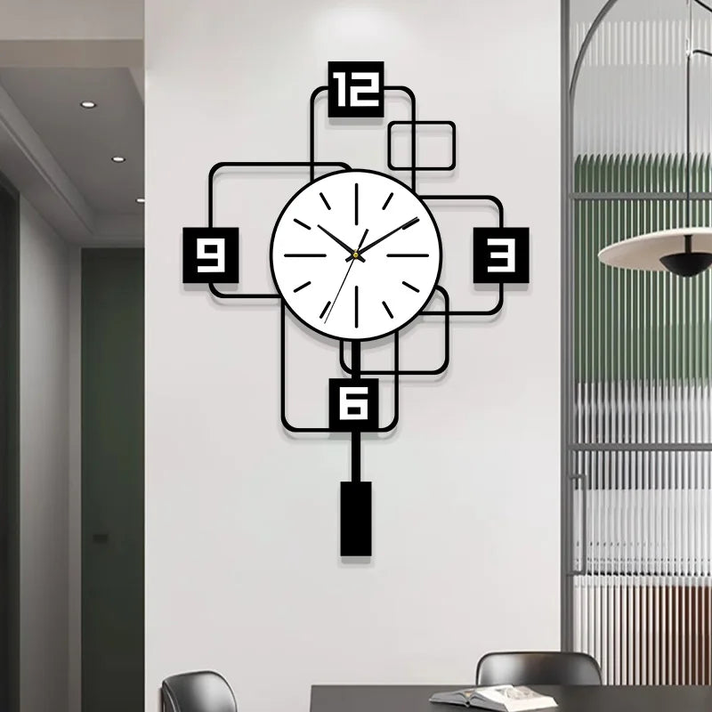 Modern minimalist family large wall clock silent wall clock without ticking living room bedroom dining room decorative wall cloc