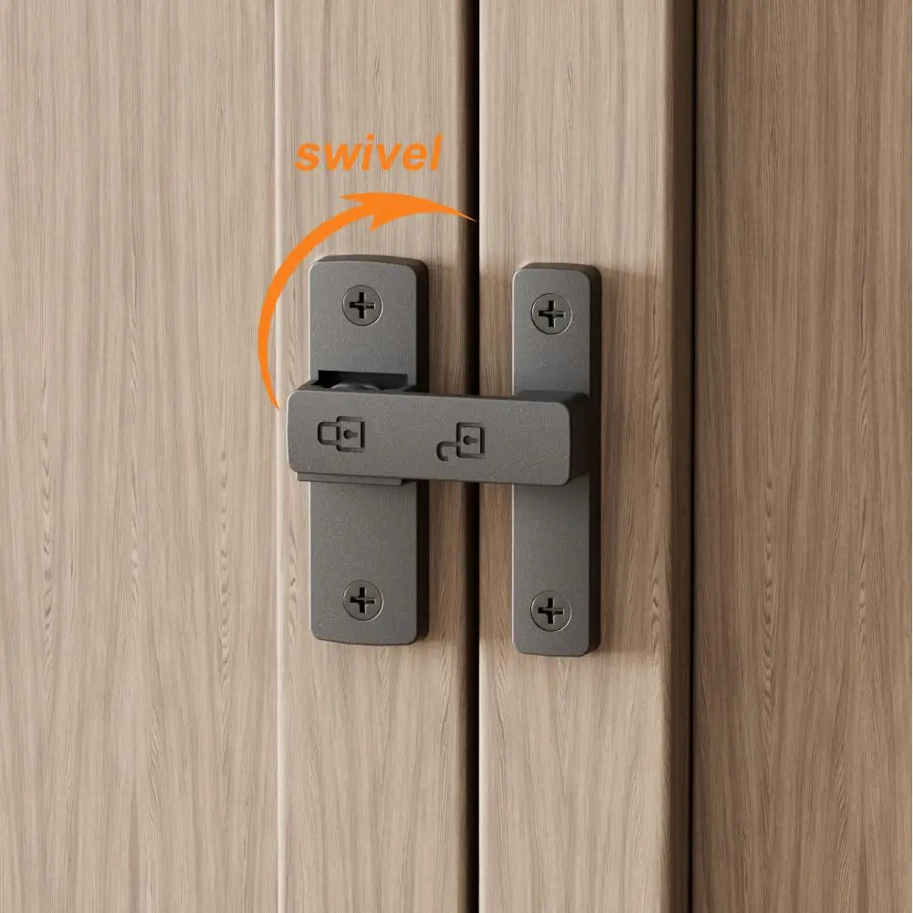 Door Lock 90/180 Degree Barn Bolt Cast Stainless Steel Hook Latch Window Cabinet Locks with Screws Right Angle Sliding Gate Lock