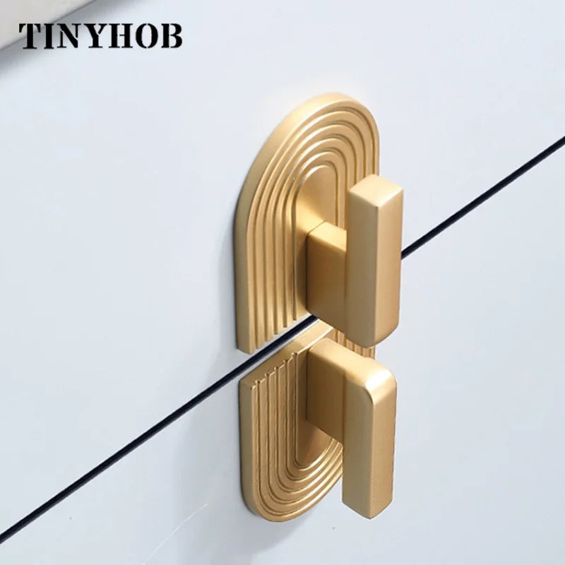 Golden Cupboard Door Handle Modern Minimalist Wardrobe Door Knob Drawer Knobs Shoe Cabinet Handle Furniture Handle