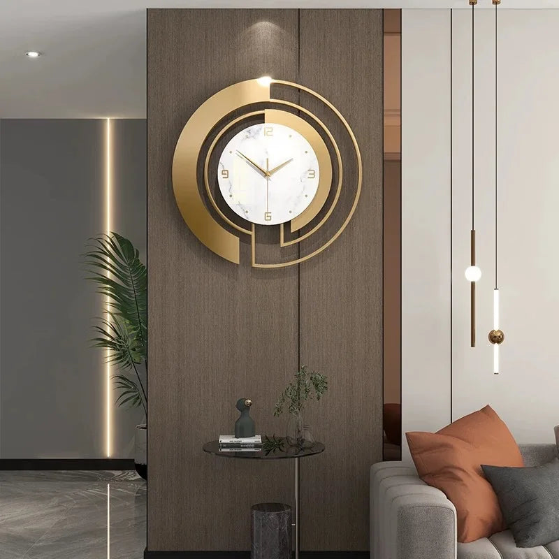 Wall Clock Living Room Light Luxury Fashion Home Decoration Simple Entrance Creative Art Internet Celebrity Clock Wall Hanging