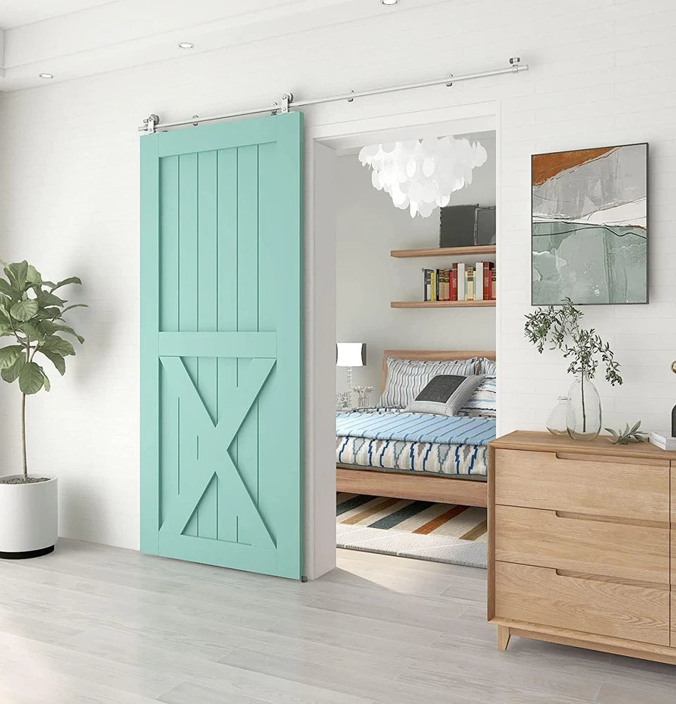 CCJH  4-6.6FTSliding Door Track Kit,  Internal Stainless Steel Sliding Barn Wood Door Hardware System for Single Door