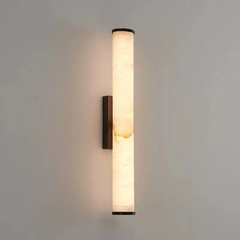 High-end marble modern wall lamp with warm white light, perfect for luxurious living rooms, corridors, bedrooms, and dining rooms.