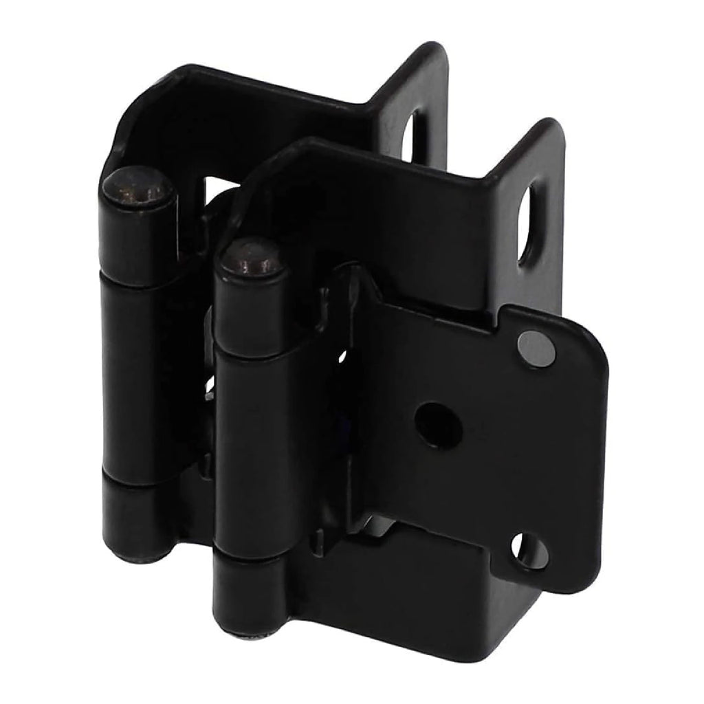 Viladepot 1/2" Cabinet Hinges 10PCS Hidden Sprung Kitchen Room Cabinet Hinges Matte Black Furniture Hardware
