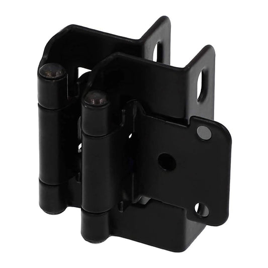 Viladepot 1/2" Cabinet Hinges 10PCS Hidden Sprung Kitchen Room Cabinet Hinges Matte Black Furniture Hardware