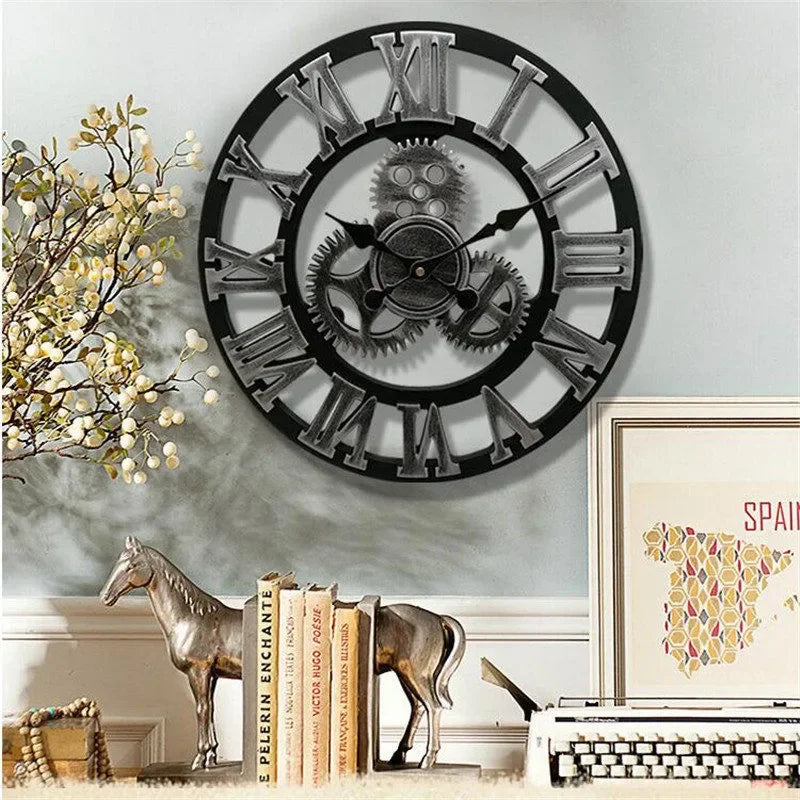 Buy Retro Industrial Wall Clock | Premium Decor $62.8