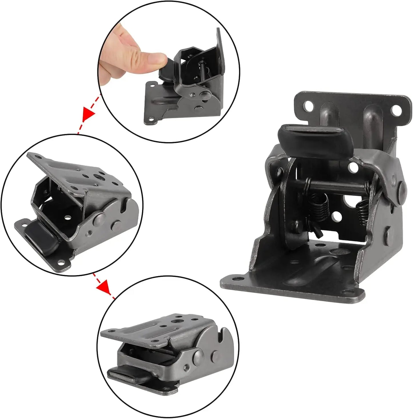 8Pcs Table Legs Foldable Hinges Folding Locking Hinge Lock Extension Support Bracket with Screws for Table Bed Leg Feet