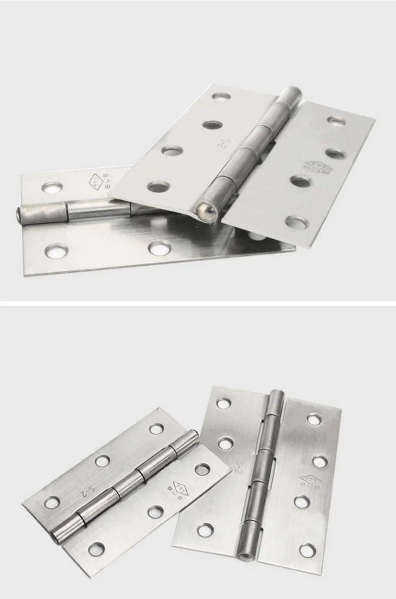1-4 Inch Furniture Cabinet Door Hinges Stainless Steel Drawer Fitting Hinge Hardware Box Accessories 2in 3in 1.5in 2.5in 3.5in