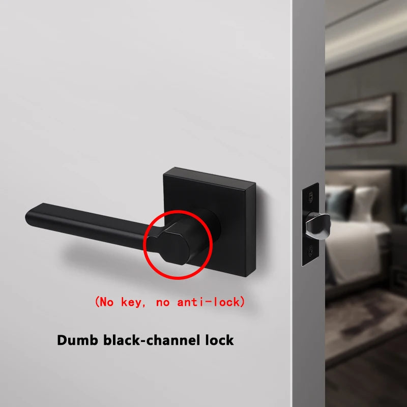 American Bathroom Door Lock Bathroom Keyless Three-pole Hand Lock Home Bedroom Door With Key Door Handle Spherical Lock Doorknob