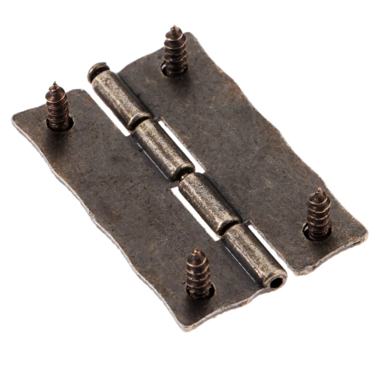 10pcs 35*23mm Decorative Mini Hinge For Jewelry Wooden Box Antique Bronze Hinges Cabinet Door Drawer Furniture Hardware + Screws