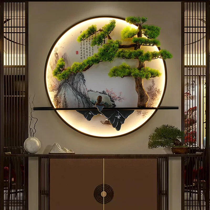 RONIN Modern Wall Picture Light Inside Creative Chinese Landscape Mural Sconces Lamp LED for Home Living Bedroom Study
