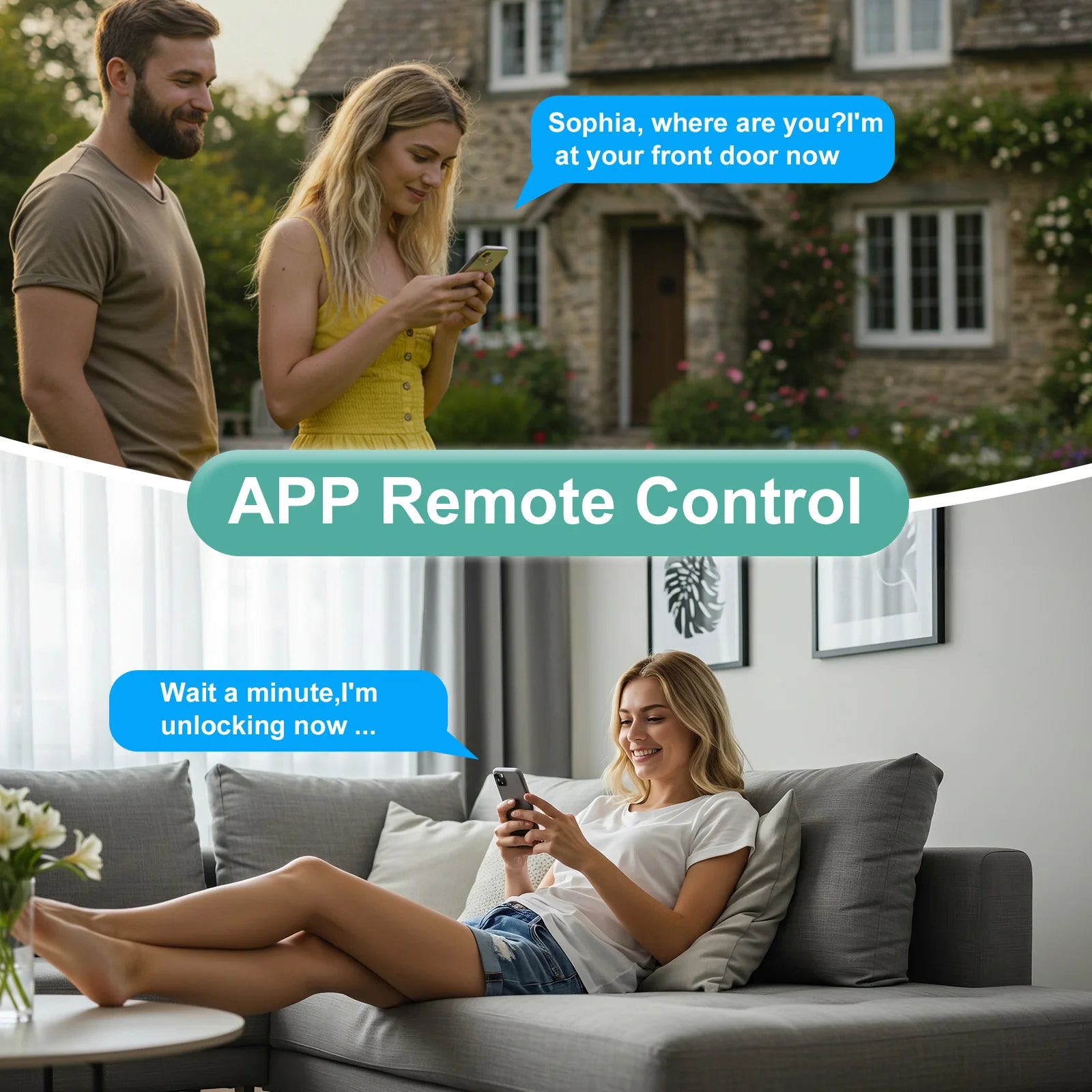 Fingerprint Door Lock Smart Door Knob, Smart Lock Biometric Keyless Entry Door Lock for Home Offices Front Door with App Control