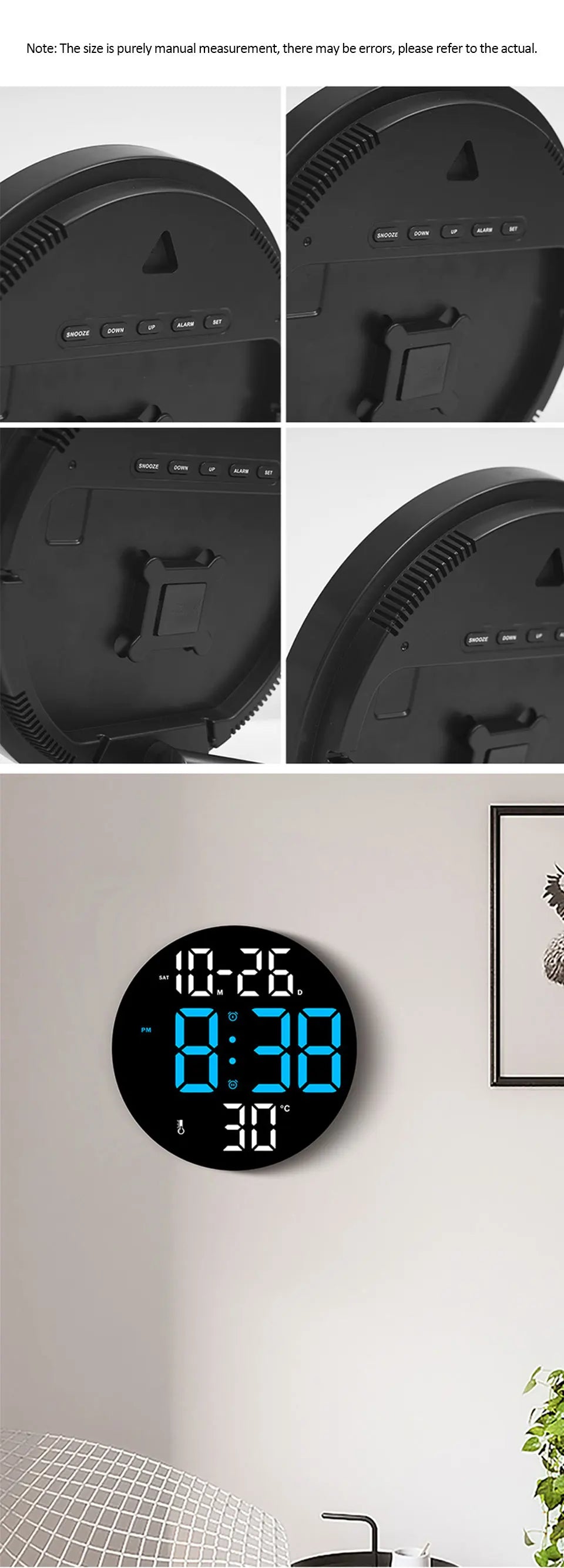Buy LED Wall Clock with Dual Alarms - Only $57.48 | Free Shipping