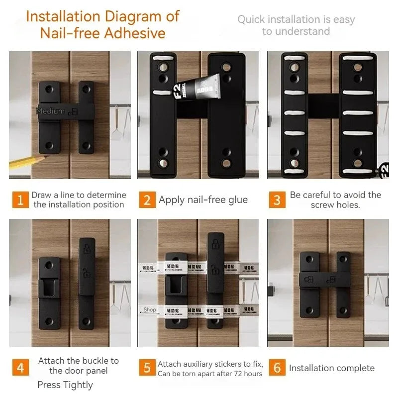 Door Lock 90/180 Degree Barn Bolt Cast Stainless Steel Hook Latch Window Cabinet Locks with Screws Right Angle Sliding Gate Lock