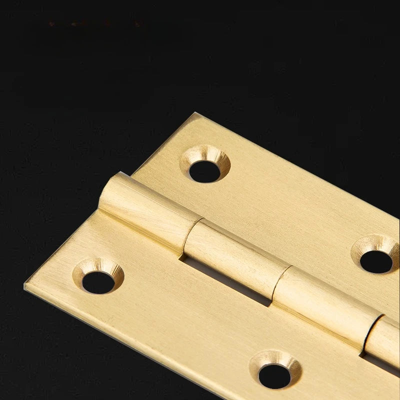 10 Pcs/Bag Brushed & Sealed Brass Hinges Jewelry Box Door Kitchen Cabinet Door Copper Hinges Small Box Exquisite Hinges
