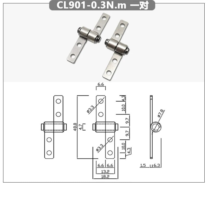 304 stainless steel hinge, small hinge, damping shaft, positioning hinge, free stop torque, 360 degree stop