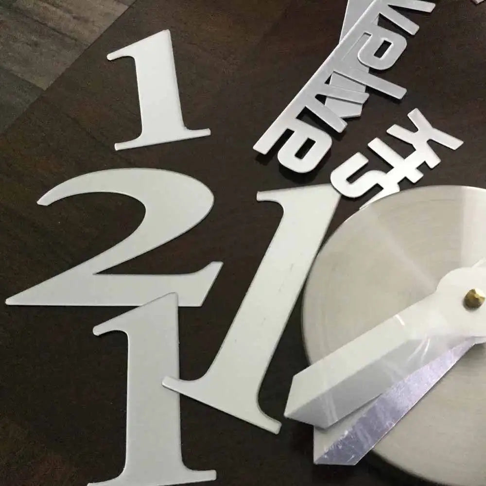 MCDFL 3D Large Wall Clock Self Adhesive Acrylic Mirror Stickers Giant Watches Timepiece Decoration Living Room for Home Interior