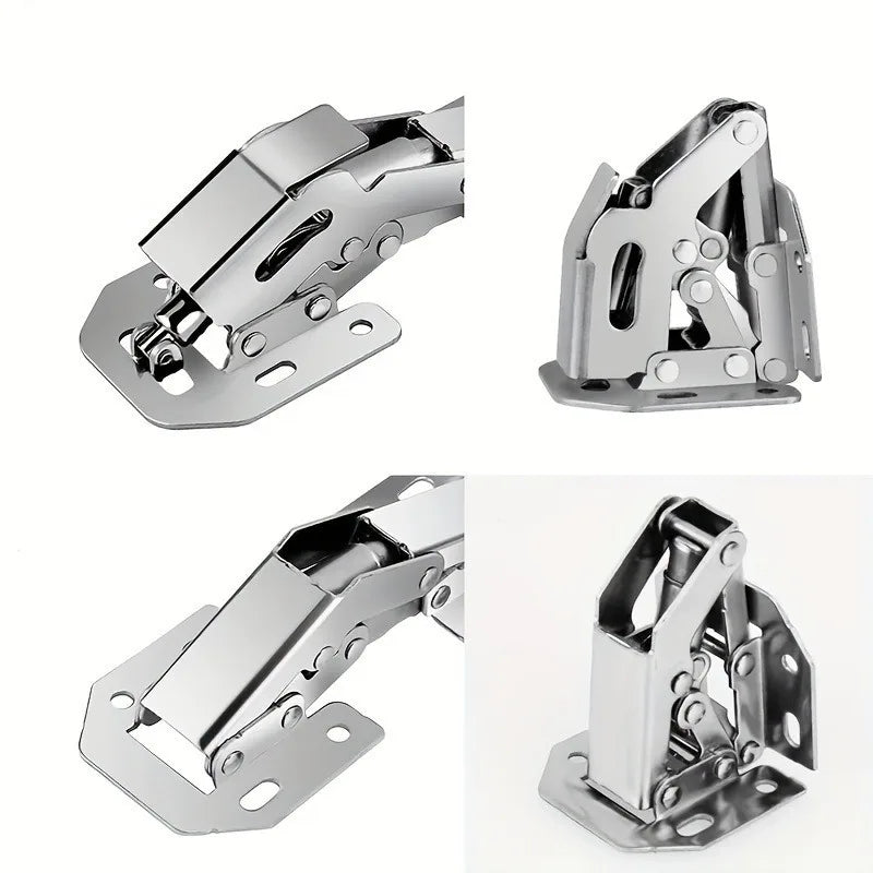 2/10pcs 90 Degree Steel Cabinet Hinges No-Drilling HoleHydraulic Buffer Hinge for Home Kitchen Furniture Hardware