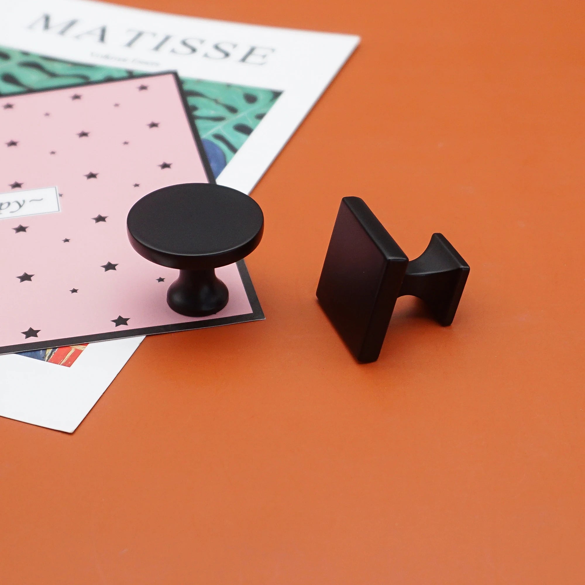 320mm Longer Alloy Furniture Handles Black Kitchen Cabinet Handle Hardware Round Square Single Hole Door Knobs Wardrobe Pulls