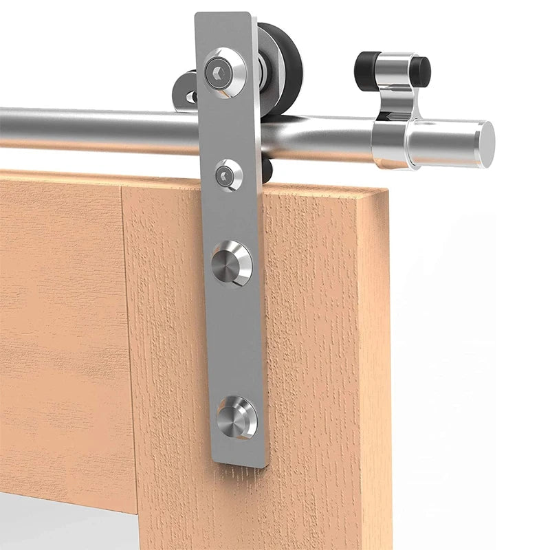 CCJH  4-6.6FTSliding Door Track Kit,  Internal Stainless Steel Sliding Barn Wood Door Hardware System for Single Door