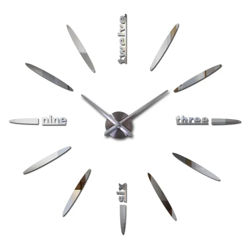 New fashion 3d wall clock reloj de pared quartz watch brief diy clocks living room large stickers decorative horloge murale