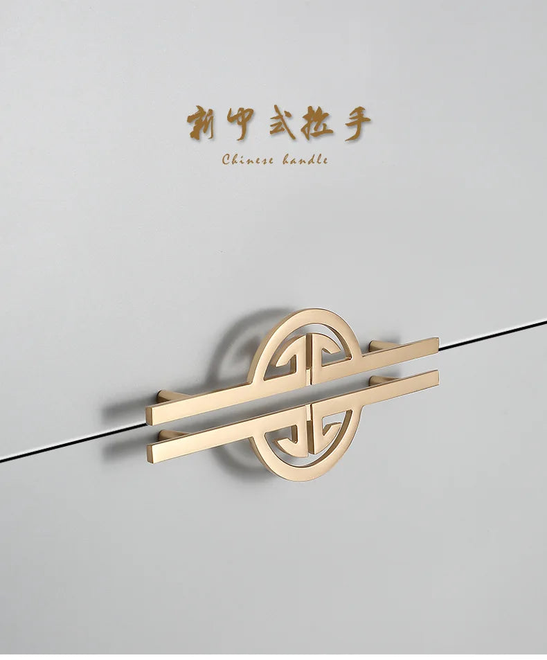 New Chinese Style Handles for Cabinets and Drawers Gloden Shoe Cupboards Bookcase Dresser Wine Cabinet and Wardrobes Handles