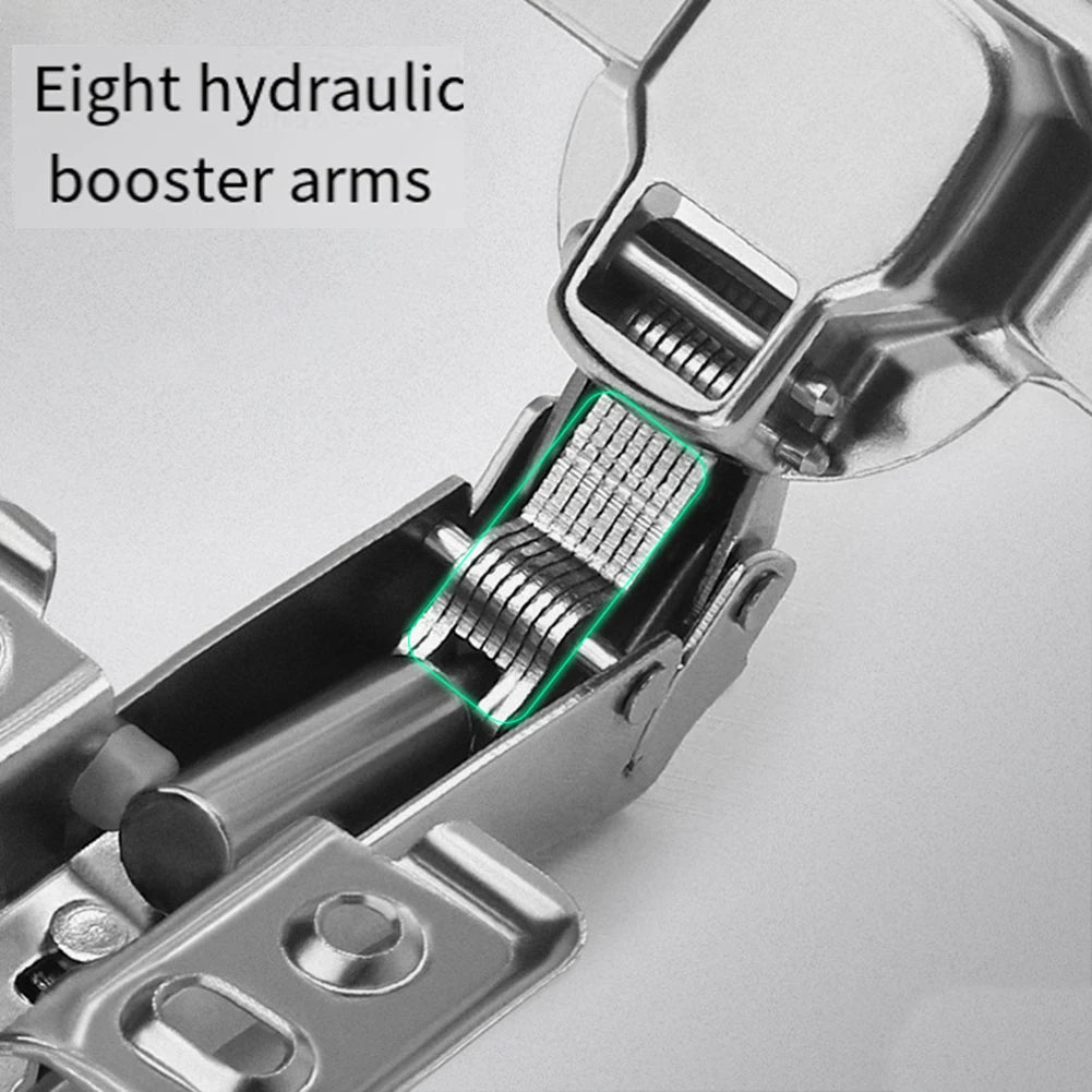 2pcs 90 Degree Buffer Hinge Kitchen Cabinet Hydraulic Hinge Folding Door Large Angle Buffer Hinge Furniture Door Hardware