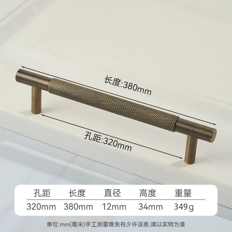 Antique Bronze Color Door Knobs Solid Brass New Chinese Style Furniture Hardware Concealed Pull Handle for Cabinet Drawer Door