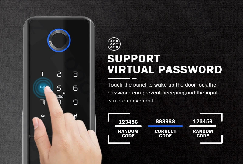 Fingerprint Lock Waterproof Tuya Wifi Remote Control Bluetooth TTLock App Card Digital Code Keyless Electronic Smart Door Lock
