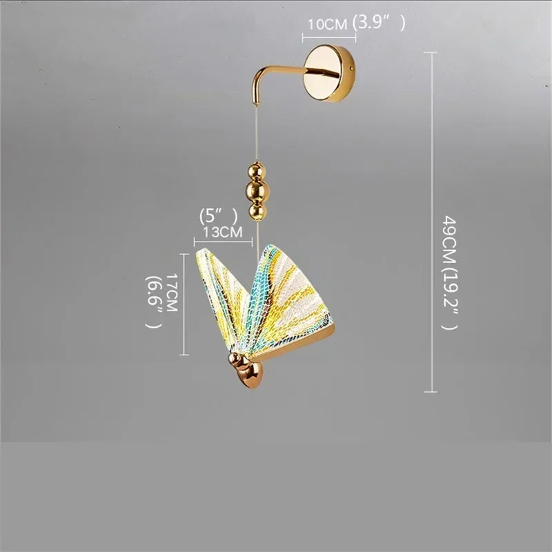 TEMAR Nordic Creative Butterfly Wall Lights Sconces Modern LED Lamps Fixtures Decorative for Home