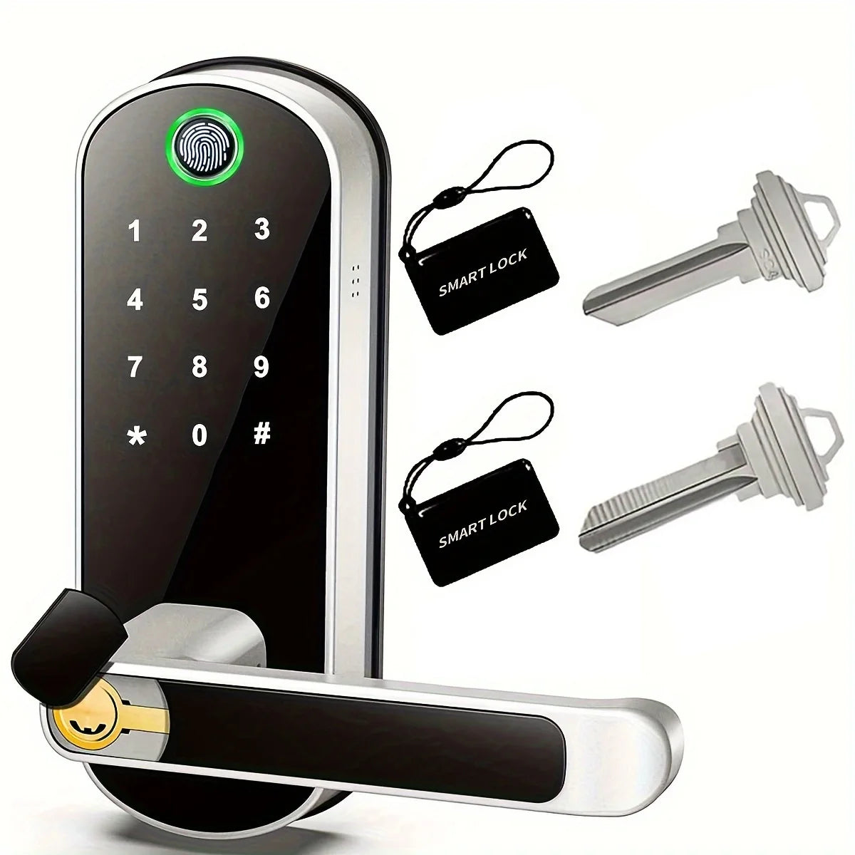 Smart Fingerprint Door Lock App Remote Control Keyless WIFI Digital Touchscreen Lock NFC IP67 Waterproof with 2 IC Cards