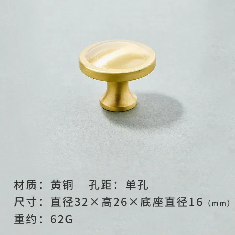 Brass Furniture Handles Modern Wardrobe Dresser Cupboard Cabinet Drawer Knobs Kitchen Cabinet Handles Refrigerator Door Pulls