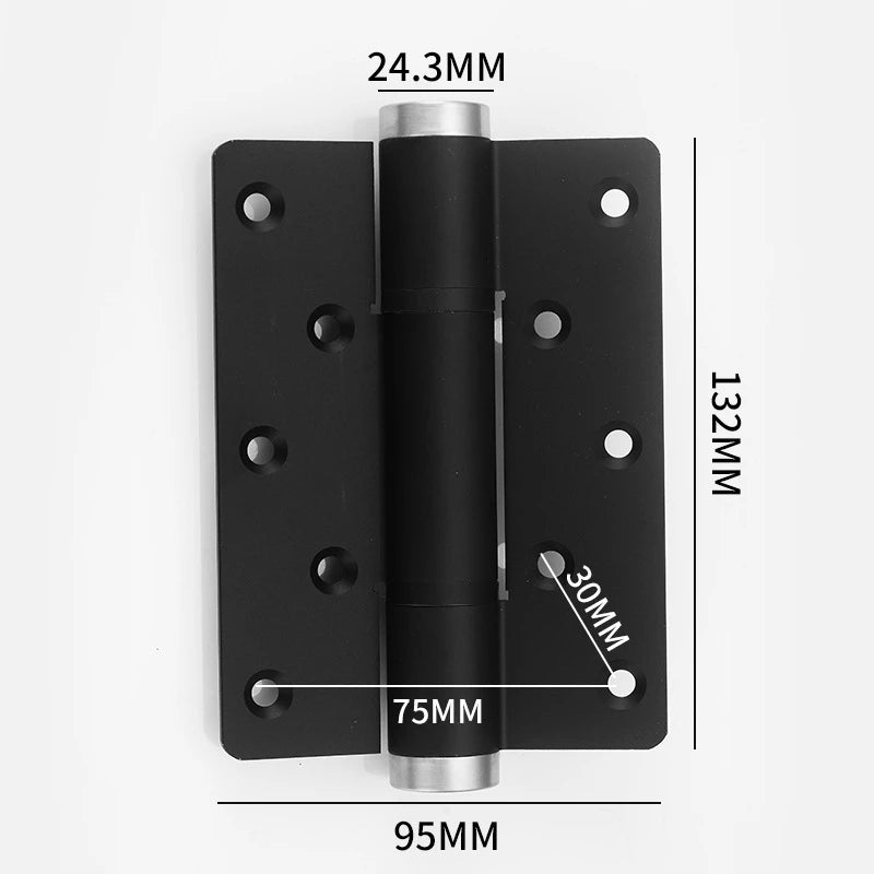 5-inch Hydraulic Damping Buffer Hinge Aluminum Alloy Flat Opening Hinge Automatic Door Closer Multifunctional Door Hardware