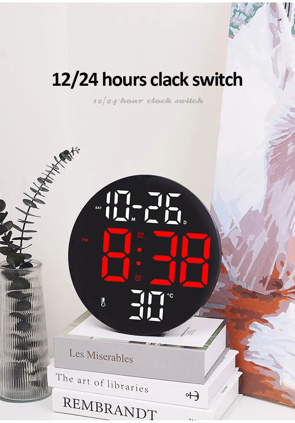Buy LED Wall Clock with Dual Alarms - Only $57.48 | Free Shipping