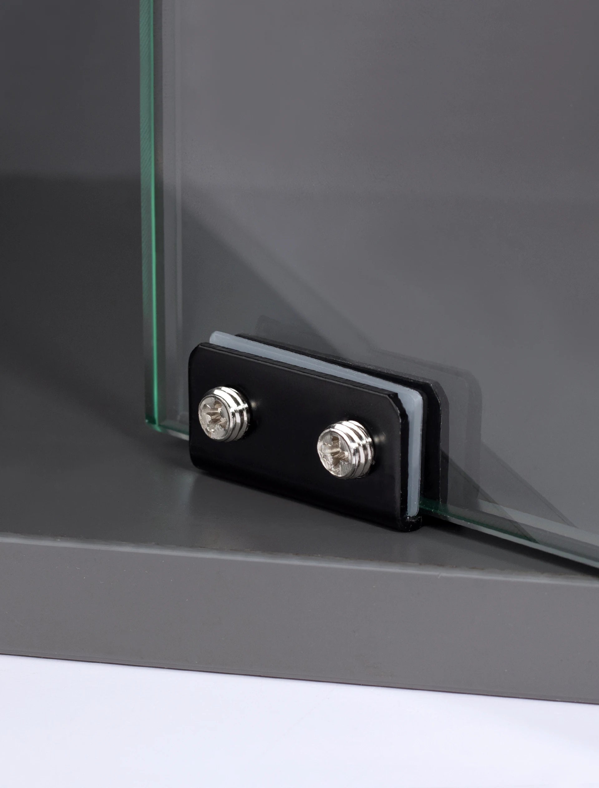 Stainless Steel Glass Door Pivot Hinge Set with Magnetic Catch Furniture Metal Black Rotating Hinge for Kitchen Cabinet Cupboard